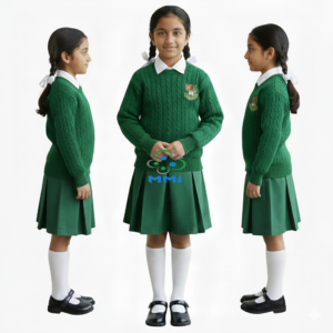 Green round neck 2 angle