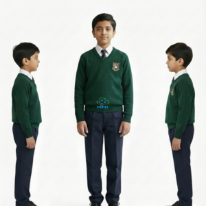Sweter Green v neck boy